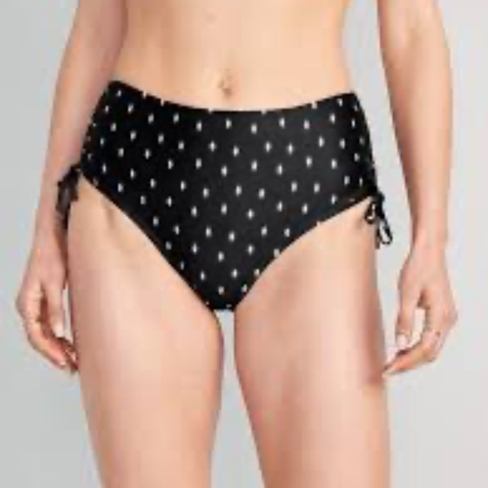 Old Navy Black and White Patterned Bikini Bottoms‎ XL